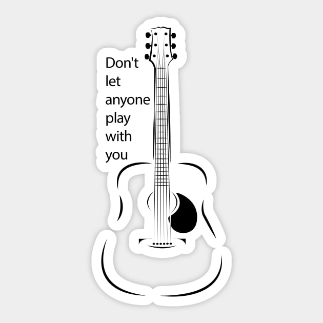 Guitar quote Sticker by Rukshan57